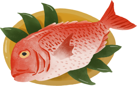 Handdrawn Tai Fish 